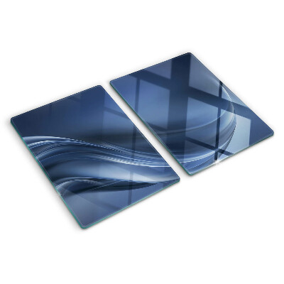Glass chopping board Waves in shades of blue