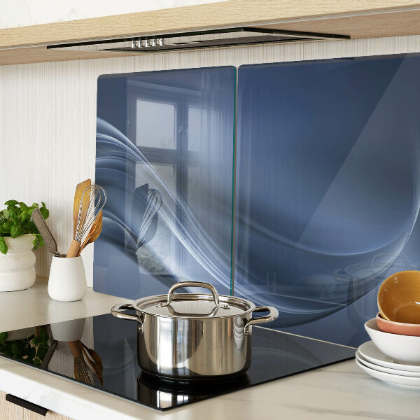 Glass chopping board Waves in shades of blue