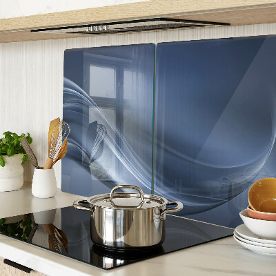 Glass chopping board Waves in shades of blue