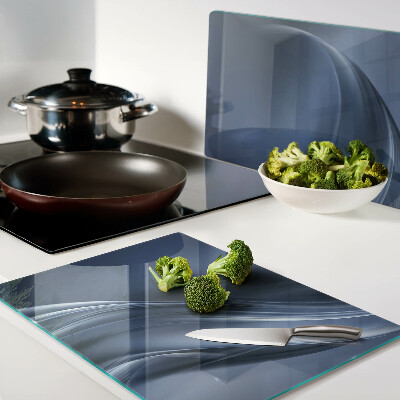 Glass chopping board Waves in shades of blue