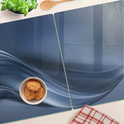 Glass chopping board Waves in shades of blue