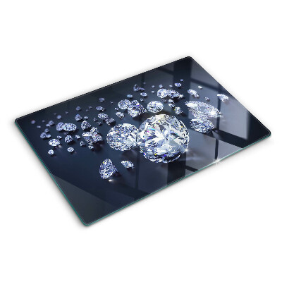 Glass cutting board Crystals and diamonds