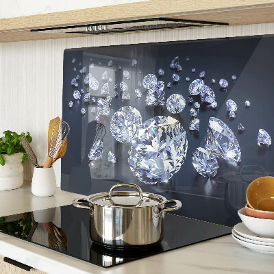 Glass cutting board Crystals and diamonds