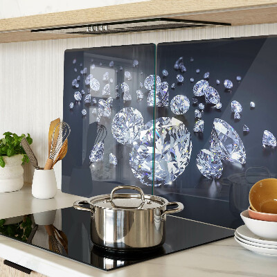 Glass cutting board Crystals and diamonds