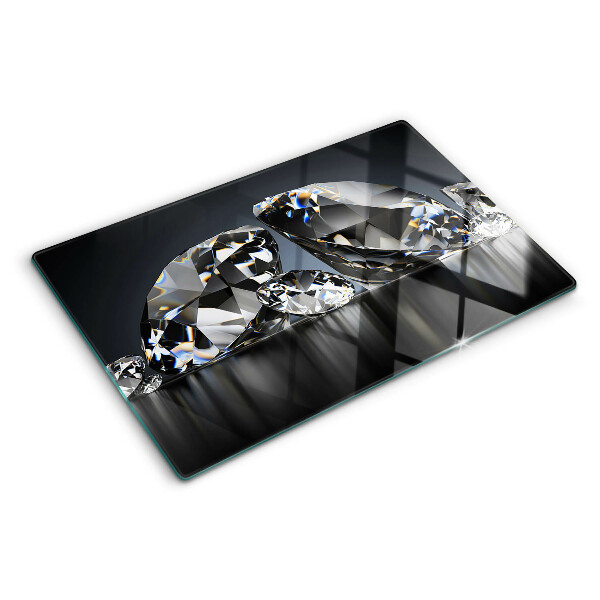 Chopping board Diamonds on a black background