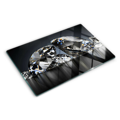 Chopping board Diamonds on a black background