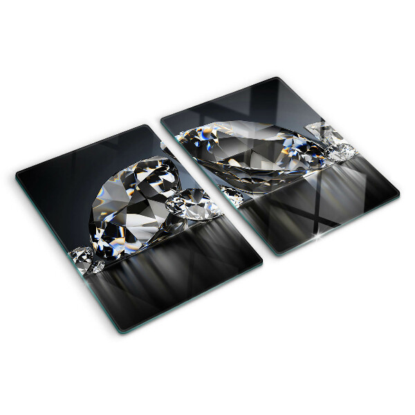 Chopping board Diamonds on a black background