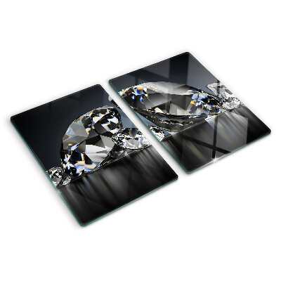 Chopping board Diamonds on a black background