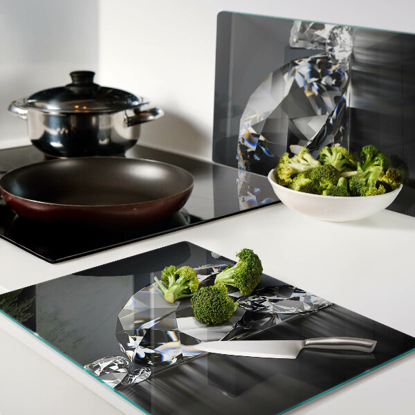 Chopping board Diamonds on a black background