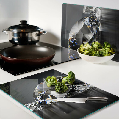 Chopping board Diamonds on a black background