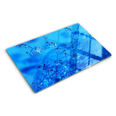 Glass kitchen board Water and air bubbles