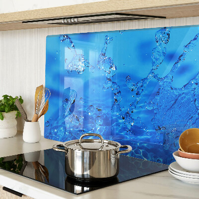 Glass kitchen board Water and air bubbles