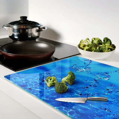 Glass kitchen board Water and air bubbles