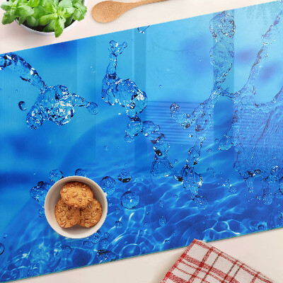 Glass kitchen board Water and air bubbles