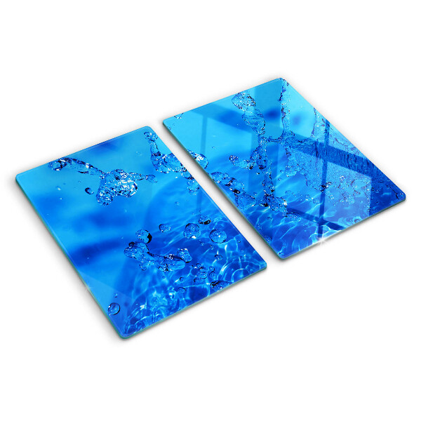 Glass kitchen board Water and air bubbles