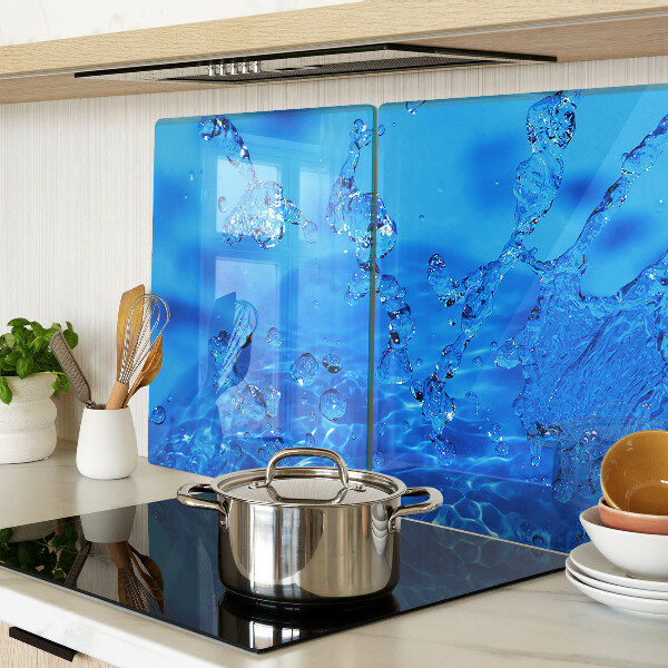 Glass kitchen board Water and air bubbles