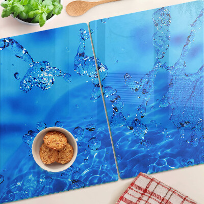 Glass kitchen board Water and air bubbles