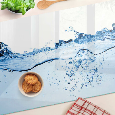 Glass kitchen board Water motif