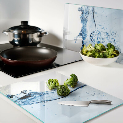Glass kitchen board Water motif