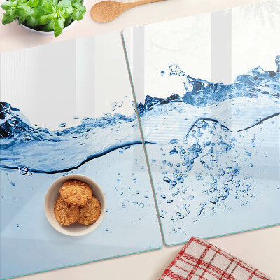 Glass kitchen board Water motif