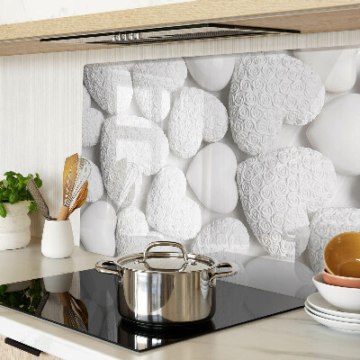 Chopping board White hearts with a pattern