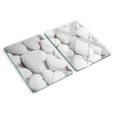 Chopping board White hearts with a pattern