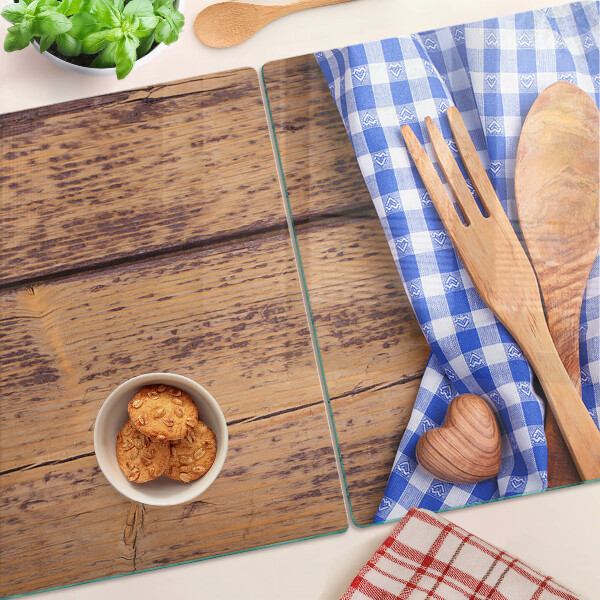 Glass kitchen board Kitchen theme with wooden accessories