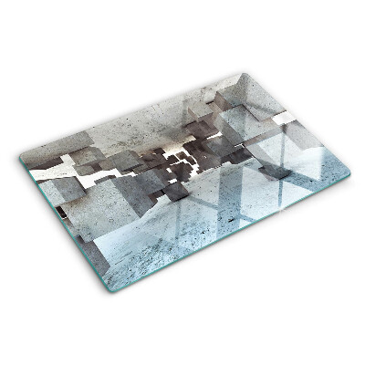 Glass chopping board Abstract spatial composition