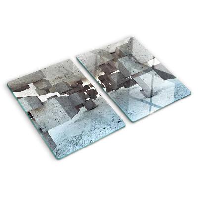 Glass chopping board Abstract spatial composition
