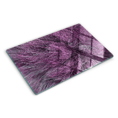 Glass cutting board Purple fur