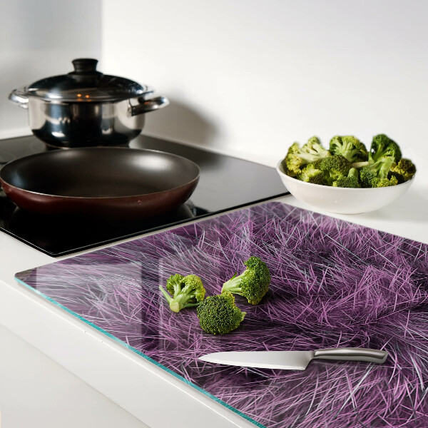 Glass cutting board Purple fur