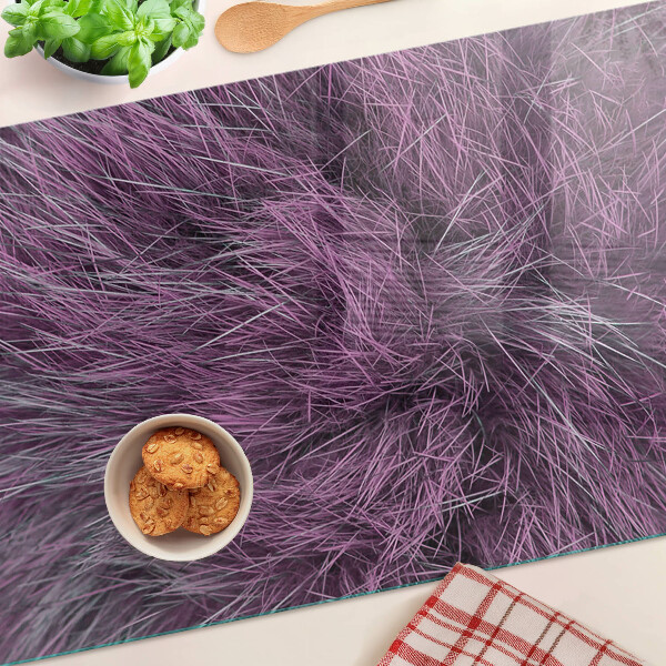 Glass cutting board Purple fur