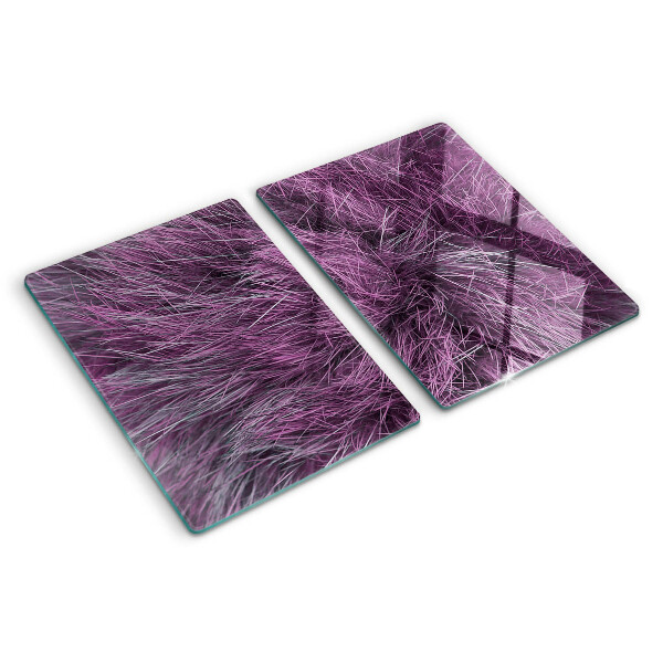 Glass cutting board Purple fur