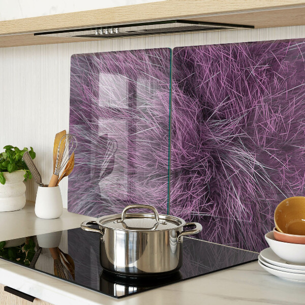 Glass cutting board Purple fur