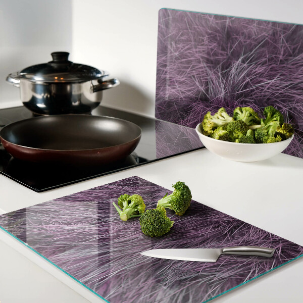 Glass cutting board Purple fur