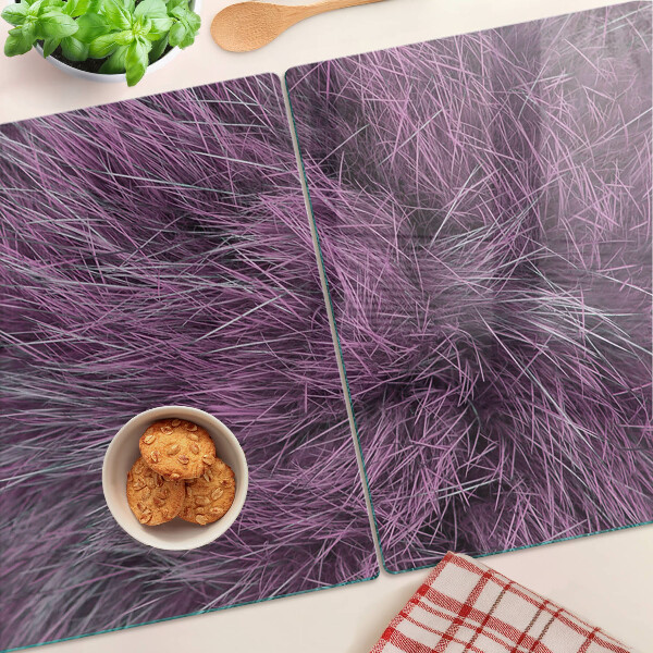Glass cutting board Purple fur