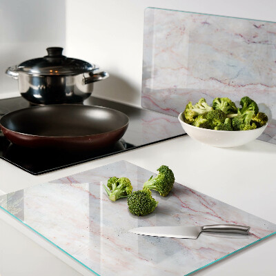 Chopping board Marble pattern in shades of pink