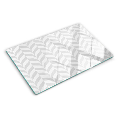 Chopping board glass Leaves with wavy patterns