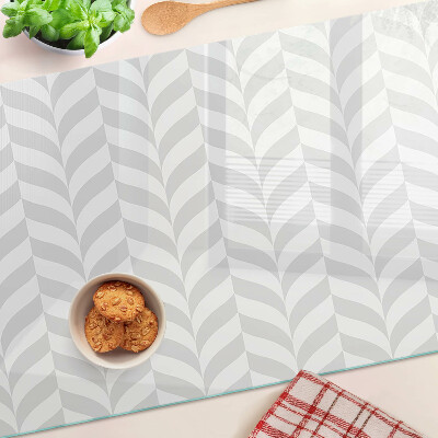 Chopping board glass Leaves with wavy patterns
