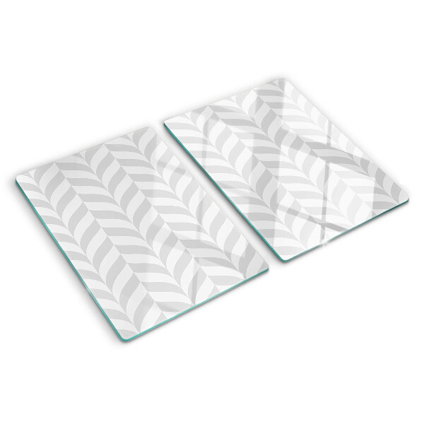 Chopping board glass Leaves with wavy patterns