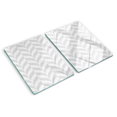 Chopping board glass Leaves with wavy patterns