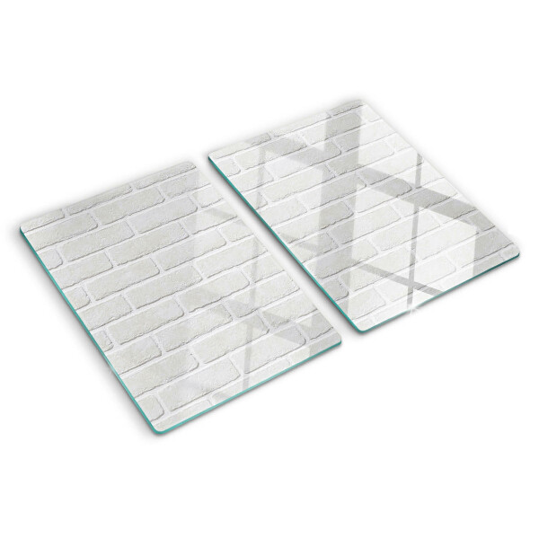 Glass chopping board Brick wall