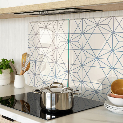 Glass cutting board Geometry with triangles and lines