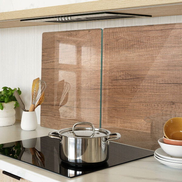 Chopping board glass Wood with window reflection