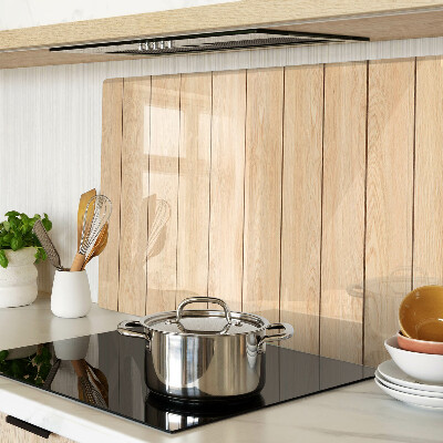 Glass chopping board Light-colored wooden board