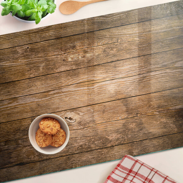 Glass kitchen board Wooden board with a window