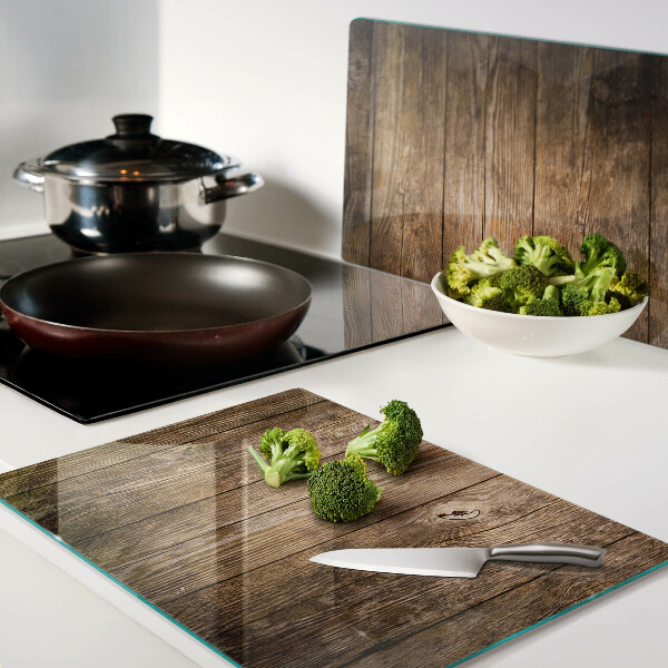 Glass kitchen board Wooden board with a window