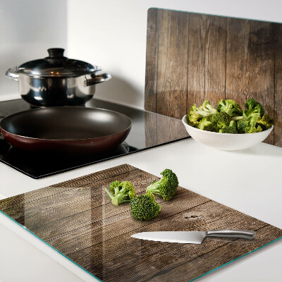 Glass kitchen board Wooden board with a window