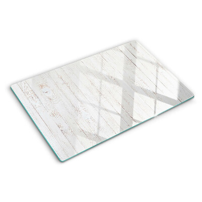 Glass chopping board White wooden boards