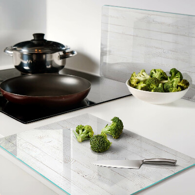 Glass chopping board White wooden boards